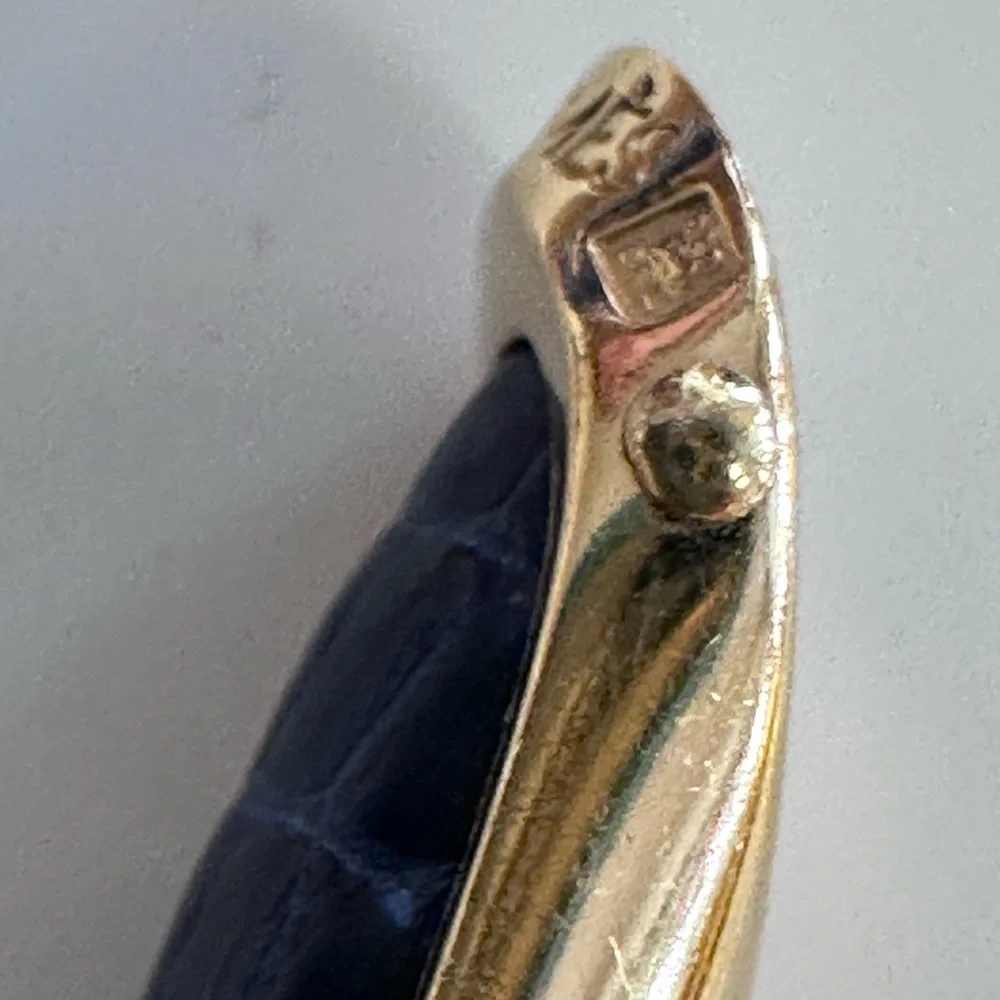 Hermes women’s Gold and Blue leather Bracelet- GORGEOUS! EXCELLENT CONDITION! - Picture 6 of 16